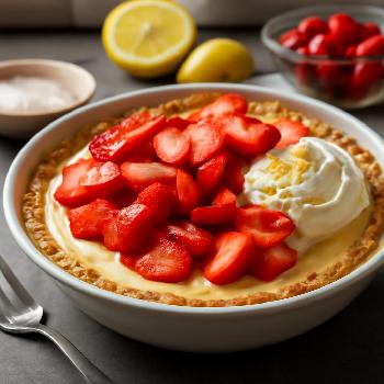 No-Bake Strawberry Lemon Icebox Pie
