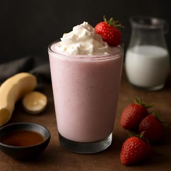 Refreshing Strawberry Banana Milkshake
