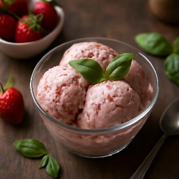 Strawberry Basil Gelato