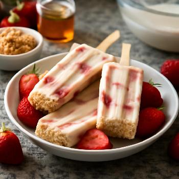 Strawberry Cheesecake Popsicles