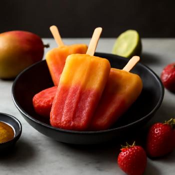 Strawberry Mango Popsicles