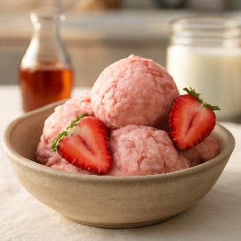 Vegan Strawberry Coconut Ice Cream