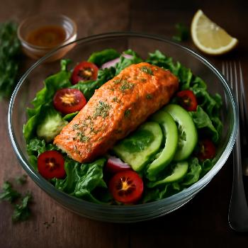 Anti-Inflammatory Salmon Avocado Salad