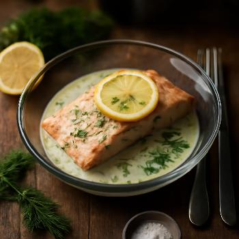 Baked Salmon with Lemon-Dill Sauce