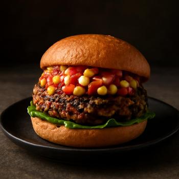 Black Bean and Corn Salsa Burgers