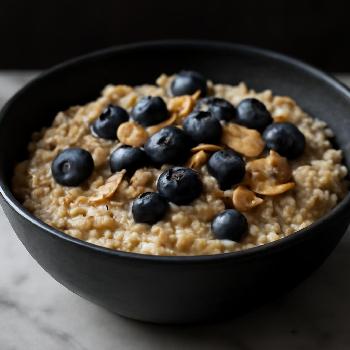 Blueberry Almond Oatmeal with Chia Seeds