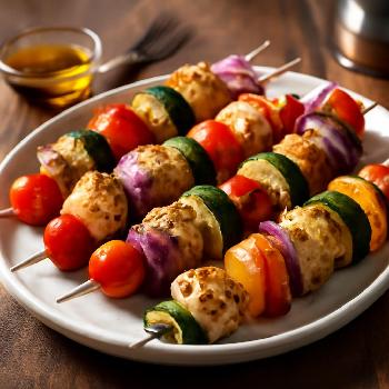 Chicken and Veggie Skewers (Portioned)