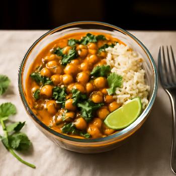 Coconut Curry with Chickpeas and Spinach