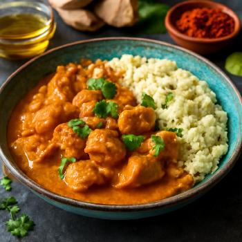 Creamy Coconut Curry Paleo Chicken with Cauliflower Rice