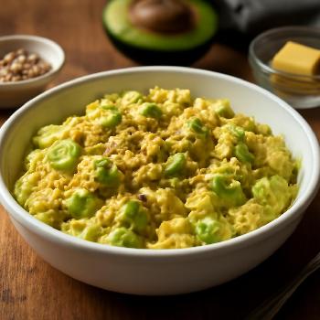 Creamy Keto Avocado Egg Scramble with Everything Bagel Seasoning