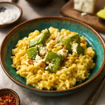 Creamy Scrambled Eggs with Avocado and Feta