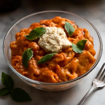 Creamy Tomato and Basil Pasta with Cashew Ricotta