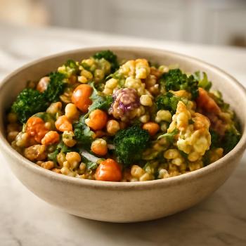 Gluten-Free Roasted Vegetable and Chickpea Bowls with Lemon-Herb Dressing