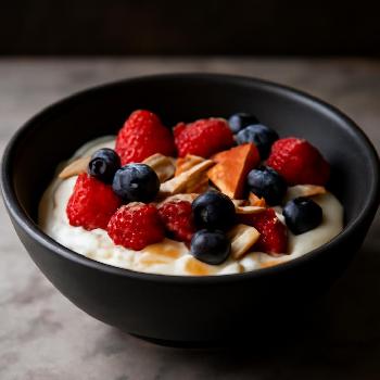 Greek Yogurt with Berries and Almonds - A Mediterranean Delight