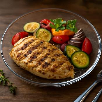 Grilled Chicken Breast with Herbs and Vegetables (Low Sodium)
