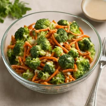 High-Fiber Carrot, Celery & Broccoli Salad with Lemon-Tahini Dressing