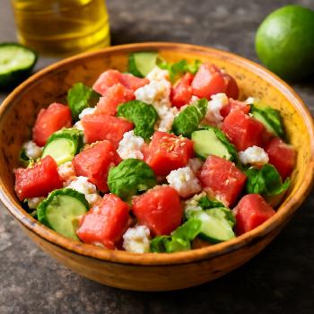 Hydrating Watermelon and Feta Salad