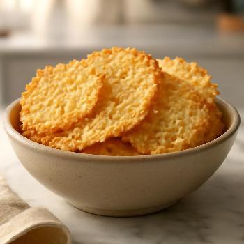 Keto Baked Parmesan Crisps