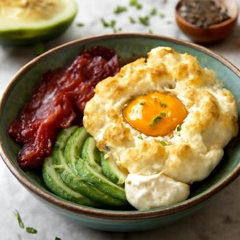 Keto Cloud Eggs with Bacon and Avocado