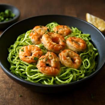 Keto Garlic Butter Shrimp with Zucchini Noodles
