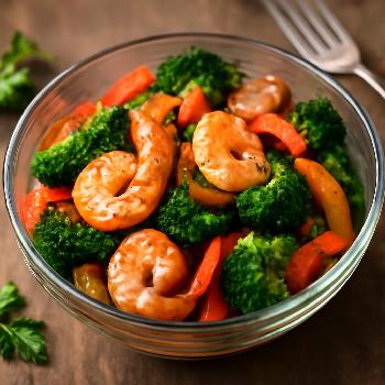 Keto Shrimp Stir-Fry with Broccoli and Peppers