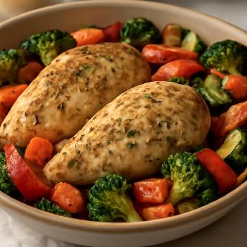 Lemon Herb Paleo Chicken with Roasted Vegetables