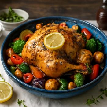 Lemon Herb Roasted Chicken with Roasted Vegetables (Nut-Free)
