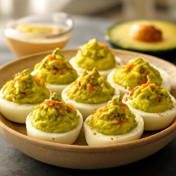 Low-Carb Avocado Deviled Eggs