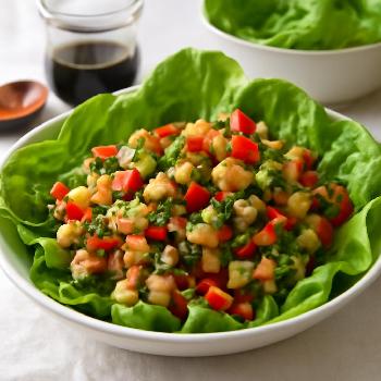 Low-Phosphorus Chicken and Vegetable Lettuce Wraps
