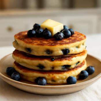 Low-Potassium Blueberry Pancakes