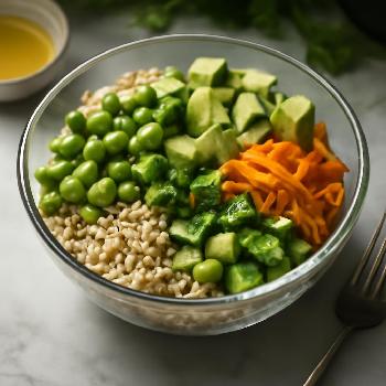 Low-Sodium Brown Rice Bowl with Avocado and Edamame