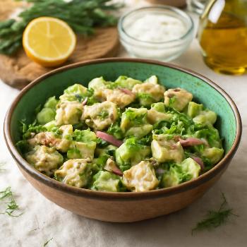 Low-Sodium Chicken and Avocado Salad with Lemon-Dill Dressing