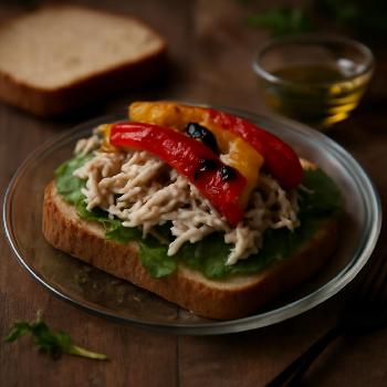 Low-Sodium Chicken and Roasted Bell Pepper Sandwich