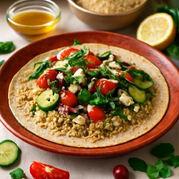 Low-Sodium Mediterranean Quinoa Wrap