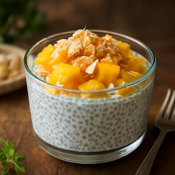 Mango Coconut Chia Seed Pudding