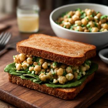 Mediterranean Chickpea Salad Sandwich