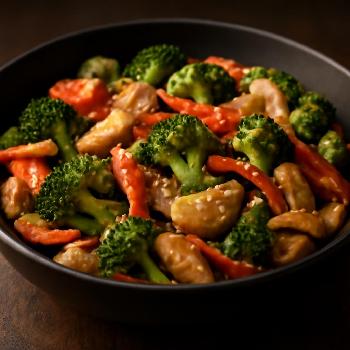 Moderate Protein Chicken and Vegetable Stir-Fry