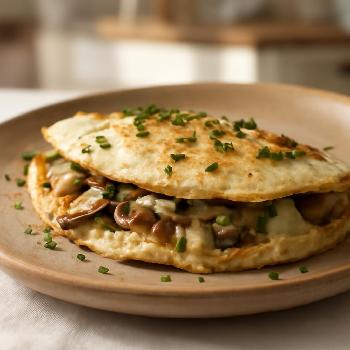 Mushroom and Swiss Egg White Omelet
