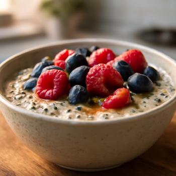 Overnight Oats with Chia Seeds and Berries