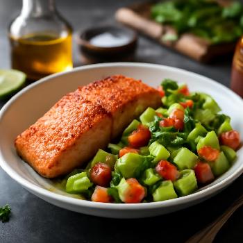 Pan-Seared Salmon with Avocado Salsa