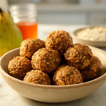 Pear and Almond Butter Energy Bites
