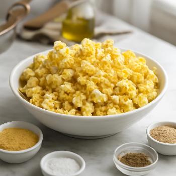 Savory High-Fiber Popcorn with Nutritional Yeast