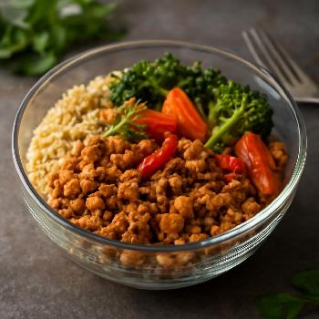 Savory Tempeh Crumble Bowls with Quinoa and Roasted Vegetables