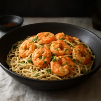 Shrimp Scampi with Rice Noodles (Gluten-Free)