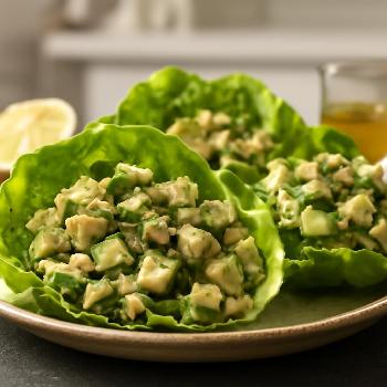 Soy-Free Chicken and Avocado Salad Lettuce Wraps