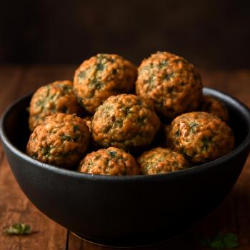 Soy-Free Chickpea & Mushroom Meatballs