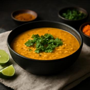 Spiced Red Lentil and Coconut Soup