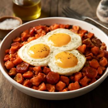 Spicy Chorizo Sweet Potato Hash