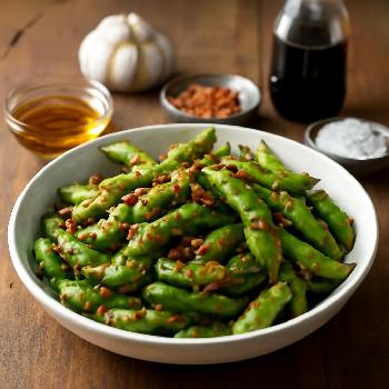 Spicy Garlic Edamame