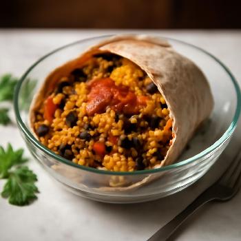 Spicy Tofu Scramble Breakfast Burrito